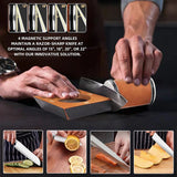 4-Angle Rolling Knife Sharpener Kit with Diamond Whetstones