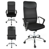 NNEOBA Premium High Back Mesh Office Chair with Adjustable Lumbar Support - Black