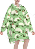 NNEOBA Cute Frog Plush Wearable Blanket Hoodie