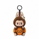 Happy Halloween Party Series Sitting Pumpkin Vinyl Plush Pendant – Cute Halloween Collectible Charm