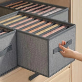 NNEOBA 5PCS Gray 9-Grids Closet Clothes Organizer Storage Box Cabinet Drawers Set - 44x25x22cm