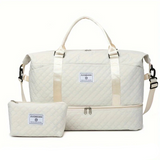NNEOBA 2 Piece Travel Duffel Bag Set White