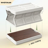 NNEOBA Wooden Camping Storage Organizer Box with Large Capacity