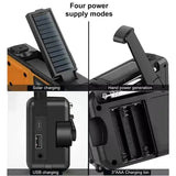 NNEOBA 5000mAh Solar Hand Crank Emergency Radio Yellow