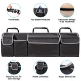 NNEOBA Car Trunk And Backseat Organizer Multi Use Oxford Storage Bag Black