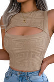 Women's Hollow Knit Crop Top