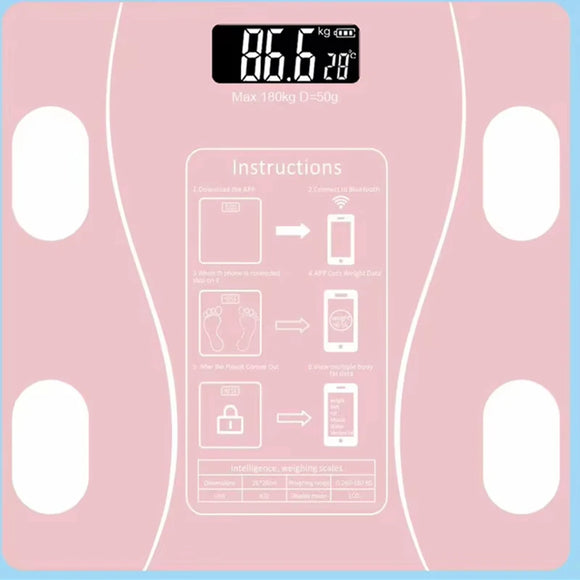 NNEOBA Bluetooth Smart Body Fat Scale Pink