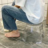 NNEOBA Bathroom Transparent Acrylic Non-slip Stool