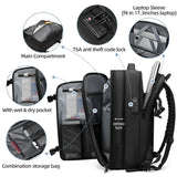 NNEOBA Expandable Laptop Backpack Black