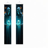 2PCS Halloween Skull Decorative Banners