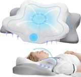 NNEOBA Ergonomic Memory Foam Pillow Orthopedic Neck & Shoulder Support White
