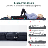 NNEOBA Ultralight Inflatable Camping Sleeping Pad Portable Air Mattress Navy Blue