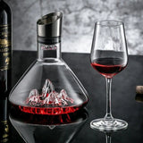 NNEOBA 1500ML Iceberg Crystal Decanter Handmade Lead-Free Glass Wine