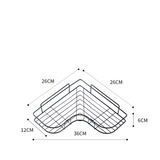NNEOBA Non-Perforated Triangle Bathroom Shelf