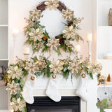 Champagne Gold Artificial Berry Flower Bouquet Silk Floral