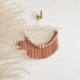 NNEOBA Bohemian Bliss: Chic Cotton Macrame Wall Hanging for Home Decor