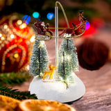 Animated Christmas Village Flying Sleigh Decoration