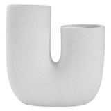 NNEOBA Nordic Elegance: White Ceramic U-shaped Vase for Stylish Living Spaces