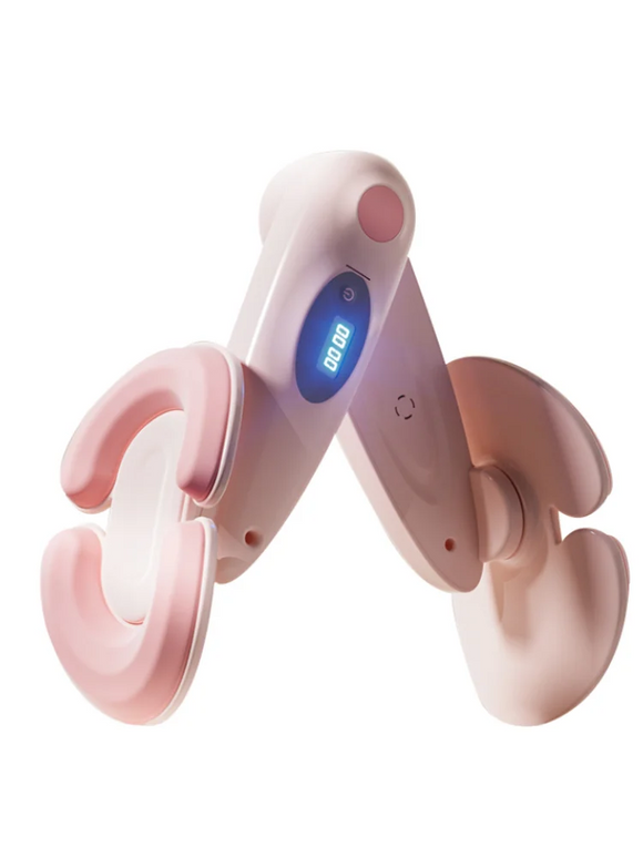NNEOBA LED Counting Pelvic Floor Leg Clamp Trainer Pink