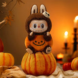 Happy Halloween Party Series Sitting Pumpkin Vinyl Plush Pendant – Cute Halloween Collectible Charm