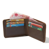 Full Cow Genuine Leather Men's Bifold Wallet