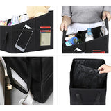 NNEOBA High-Capacity Car Trunk Storage Organizer Box Black