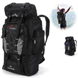 NNEOBA 80L Travel Backpack Waterproof Outdoor Pack Black