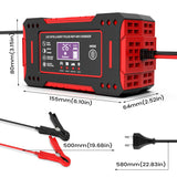 NNEOBA 6A 12V Smart Car Battery Charger Lead-Acid Battery Red