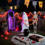 2M Halloween Plastic Chain Lights Orange 8 Modes
