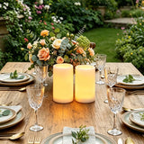 Waterproof Flameless LED Pillar Candles Set
