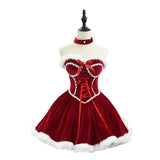 Women's Santa Claus  Vintage Medieval Christmas Costume Set