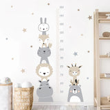 NNEOBA Baby Height Measurement Lion Animals Wall Sticker