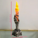 Halloween Skeleton Ghost Hands LED Candle Decoration – 15cm Horror Candle Prop for Home, Haunted House & Halloween Party Décor