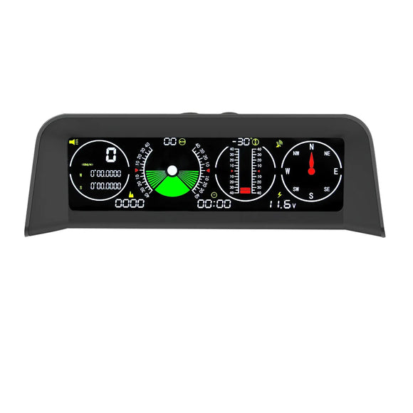 NNEOBA X90 GPS Speedometer & Inclinometer–Multi-Function Head-Up Display Black