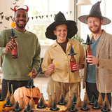 100-Piece Mini Witch Hat & Broom Set – Halloween Miniature