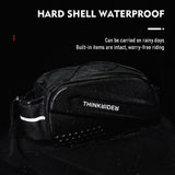 NNEOBA 14L Bicycle Hard Shell Hunch Waterproof PU Bike Tail Bag Black