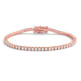 925 Sterling Silver Moissanite Tennis Bracelet – D Color VVS1 Sparkling Bracelet with GRA Certificate