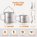 NNEOBA Ultralight Titanium Cookware Set 3PCS Grey