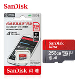 256GB Micro SD Memory Card C10 UHS-1 A1 with Type-C Card Reader