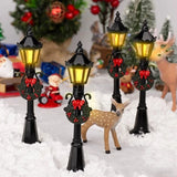 Christmas Mini Street Light Models 12 cm 4pcs