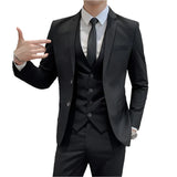 NNEOBA Mens Business Suit Set Blazer (Black)