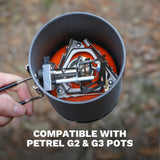 NNEOBA Ultralight Portable Backpacking Gas Stove 7165 BTU Camp Burner Silver