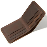 Full Cow Genuine Leather Men's Bifold Wallet