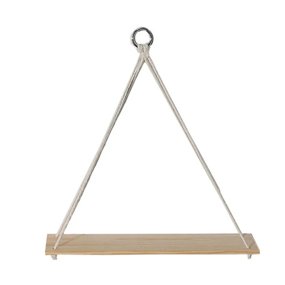 NNEOBA Boho Chic Wood Wall Shelves: Handmade Living Room and Bedroom Decor