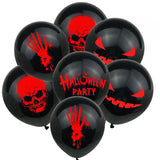 12-Piece Halloween Skull Hand Balloons