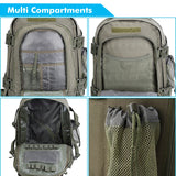 NNEOBA 60L Expandable Tactical Backpack Molle Green