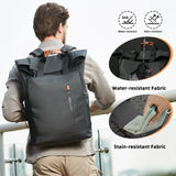 NNEOBA Ravel Expandable Laptop Backpack Waterproof Black