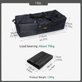 NNEOBA 150L Folding Camping Storage Bag Waterproof Black