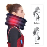 NNEOBA Inflatable Cervical Neck Traction Pillow Pain Relief Device Blue