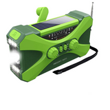NNEOBA Solar Hand Crank Emergency Radio Green